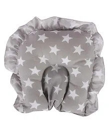 Mittenbooty Cotton U-Shaped Rai Pillow Star Print - Grey