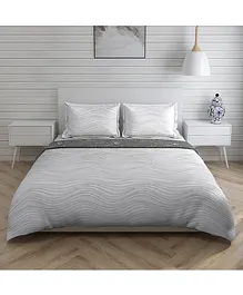 Layers Panchatatva 100% Cotton Comforter With Bedsheet And 2 Pillow Covers - Grey