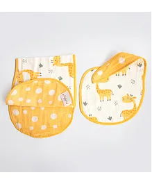 Yellow Doodle Baby Giraffe Muslin Essentials Pack of 6 - Yellow