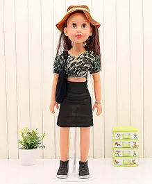 Speedage Simran Fashion Doll Black Brown - Height 56.5 cm (Colour & Print May Vary)