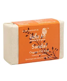 Rustic Art Organic Hand Made Cold processed Sandal Soap - 100 gm
