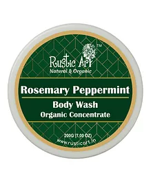 Rustic Art Rosemary Peppermint Body Wash Concentrate - 200 gm