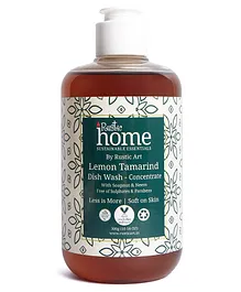 Rustic Art Lemon Tamarind Dish Wash Concentrate, for Harsh Stains. Odor free, Residue free Utensils for Kids and all- 260 g