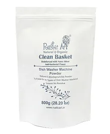 Rustic Art Clean Basket Machine Dish Washer Powder Vegan, Toxins Free and Free of artificial Fragrance  -800g