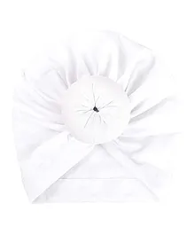 SYGA Cotton Hat Bun Turban White - Circumference 32 cm