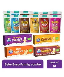 Bebe Burp Puffs & Cookies Combo - Pack Of 16 