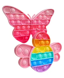 YAMAMA Butterfly & Bee Pop it Silicone Fidget Toys Pack of 2 - Multicolor