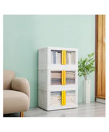 StarAndDaisy Foldable Wardrobes with Double Door - White Yellow