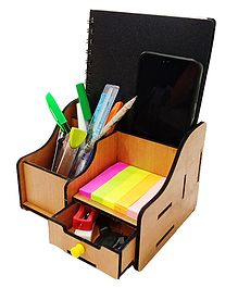 WISSEN Wooden Multi Purpose Desk organiser with Drawer