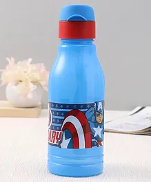 Marvel Avengers Flip Top Bottle- Blue & Red - 400 ml (Print May Vary)