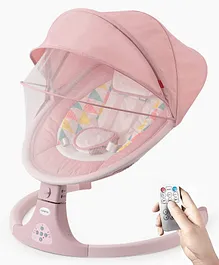 Automatic Electric Rocker With Mosquito Net - Pink