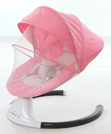 Automatic Electric Rocker With Mosquito Net - Pink
