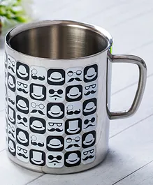 Ramson Moustache Ergo Safe Double Wall Mug Silver - 300 ml