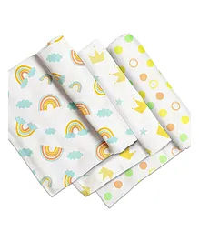Superbottoms 100% Cotton Mulmul Swaddle Wrapper Pack of 3 - White