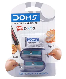 Doms Two Dooz Pencil Sharpener & Eraser Set (Colour May Vary)