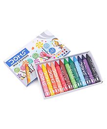 Doms Wax Crayons of 12 Shades - Multicolor