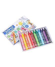 Doms Wax Crayons of 12 Shades - Multicolor
