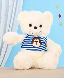 Chun Mun Stuff Teddy Bear Soft Toy With T-Shirt Cream - Height 30 cm