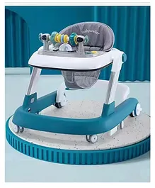 Multifunctional 2 in 1 Baby Walker With Adjustable Height- Blue/White