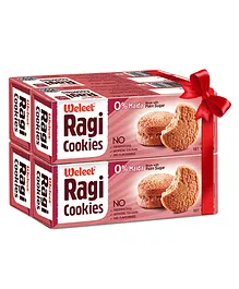 Weleet Natural Digestive Cookies Pack Of 4 - 90 gm Each