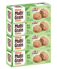 Weleet Digestive Cookies Pack Of 4 - 90 gm Each