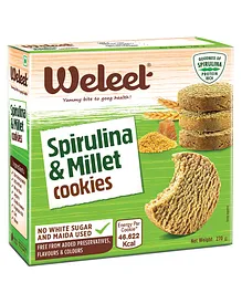 Weleet Spirulina & Millet Digestive Healthy Cookies - 270 gm