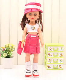 Speedage Fashion Doll Pink - Height 33 cm (Colour & Print may vary)