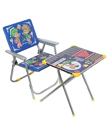 BABYJOYS Metal Table & Chair Set - Blue