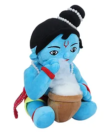 BABYJOYS Lord Krishna Stuffed Soft Toy Blue - Height 25 cm
