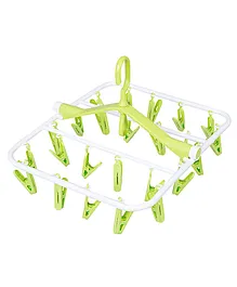 Baby Moo Foldable Square Clips Hanger - Green