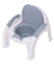 Baby Moo Potty Training Chair With Handle & Detachable Lid - Grey