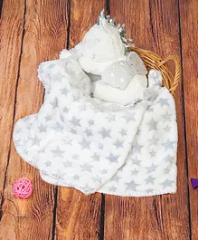 Baby Moo Starry Unicorn Soft Cozy Plush Toy Blanket - Multicolour