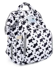 Baby Moo Waterproof Backpack Style Maternity Diaper Bag Cow Print - Black & White