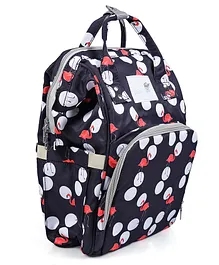 Baby Moo Waterproof Backpack Style Maternity Diaper Bag Flamingo Print - Black