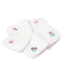 Baby Moo Wash Cloth Muslin Napkins Pack Of 5 - White