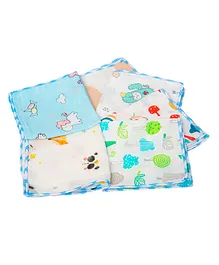 Baby Moo Wash Cloth Muslin Napkins Pack Of 6 - Multicolor