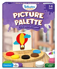 Skillmatics Preschool Toys Picture Palette Educational Wooden Game - Multicolor