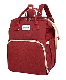 MOMISY Waterproof High Capacity Portable Foldable Diaper Backpack Bag - Red