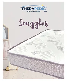 Therapedic Snuggles Quilted Covered Plush Memory Foam Mattress - Purple & White