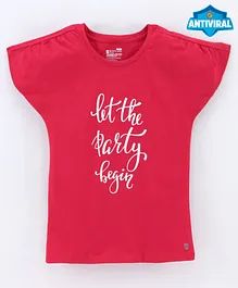 Proteens - Bodycare Half Sleeves T-Shirt Text Print - Red