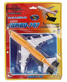 Speedage Pull Back Jumbo 747 IndiGo Airplane (Color May Vary)
