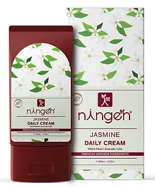 Ningen Jasmine Daily Cream Infused with Witch Hazel Avocado Lily Extracts For Brighter Fuller and Softer Skin - 100 gm