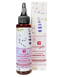 Ningen Lavender Massage Oil Enriched with Jasmine Lemon Fruit Eucalyptus Relieves Muscle Pain & Joint Pain 100g