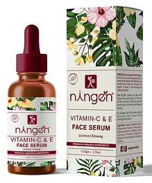 Ningen Vitamin C & E Face Serum Goodness of Licorice and Ginseng For Smooth and Supple Skin 50g