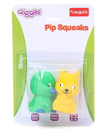 Giggles Pip Squeaks Bath Toys Pack of 2- Green & Yellow