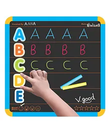 IToys 4 in 1 Magnetic Slate With Alphabets Numbers Symbols and Marker Pen - Black