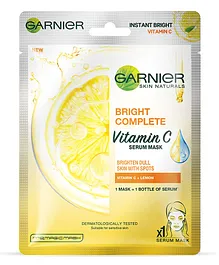 Garnier Bright Complete Vitamin C Serum Sheet Mask - 28 gm