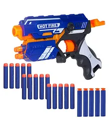 Muren Blaze Storm Rapid Fire Toy Gun Soft Bullets and Darts - Blue Orange
