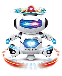 VELLIQUE Dancing Robot With 3D Lights & Music - White
