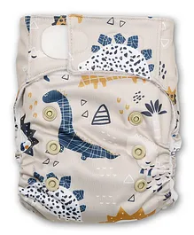 Just Bumm 100% Organic Cotton Newborn Reusable Cloth Diaper with Insert - Beige  